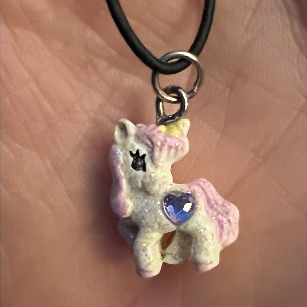 Small glitter unicorn necklace